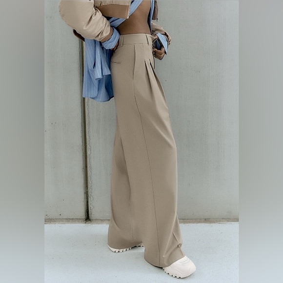 Zara Pants - NWT Zara Pleated Pants Wide Leg size XS